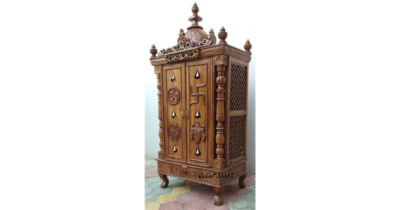 Handmade Pooja Cabinet 30x18x60 Inches
