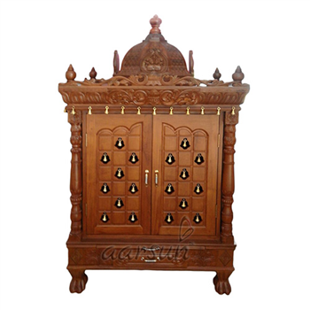 Handmade Wooden Prayer Pooja Cabinet